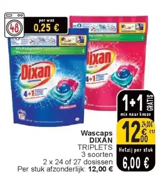 Cora Wascaps DIXAN aanbieding