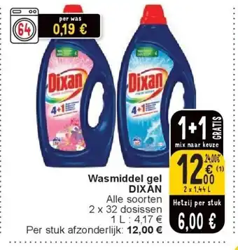 Cora Wasmiddel gel DIXAN aanbieding