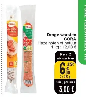 Cora Droge worsten CORA aanbieding