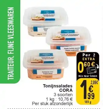 Cora Tonijnsalades CORA aanbieding