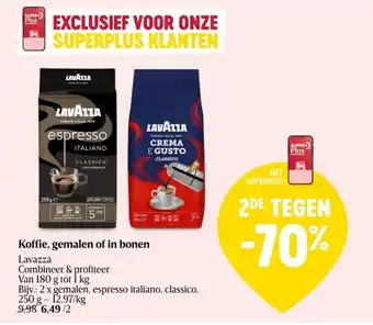 Delhaize Koffie, gemalen of in bonen aanbieding