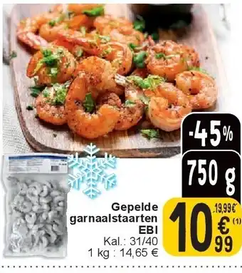 Cora Gepelde garnaalstaarten EBI aanbieding