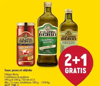 Delhaize Saus, pesto of olijfolie aanbieding