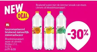 Delhaize Gearomatiseerd bruisend natuurlijk mineraalwater aanbieding