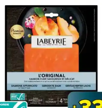 Carrefour Market Gerookte zalm labeyrie 130g aanbieding