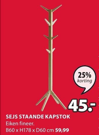 Jysk Sejs Staande Kapstok aanbieding