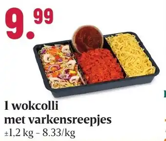 Buurtslagers 1 wokcolli met varkensreepjes aanbieding