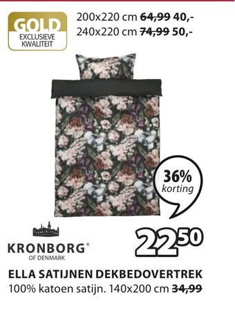 Kronborg Ella Satijnen Dekbedovertrek