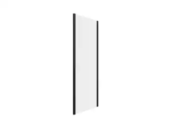 Hubo Allibert Nero douchewand 90x185 cm helder glas zwart aanbieding