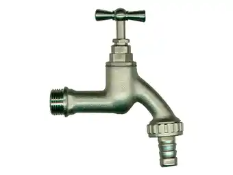 Saninstal Dubbeldienstkraan M1/2 mat chroom