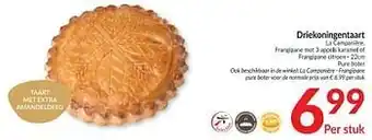 Intermarché Driekoningentaart la campanière, frangipane met 3 appels karamel of frangipane citroen pure boter aanbieding