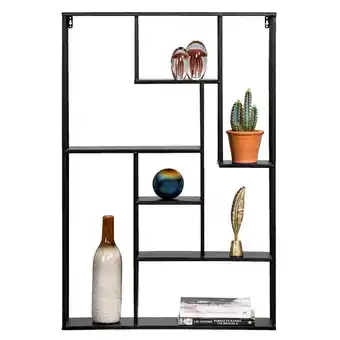Leen Bakker Wandrek Moskou - zwart - 90x60x14 cm aanbieding