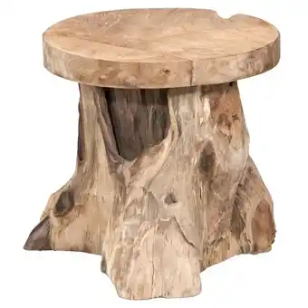 Leen Bakker Bijzettafel Borneo - bruin - 40xØ40 cm aanbieding