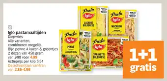 Albert Heijn Iglo pastamaaltijden aanbieding