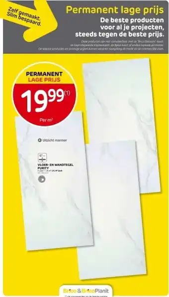 Brico VLOER- EN WANDTEGEL PURITY aanbieding