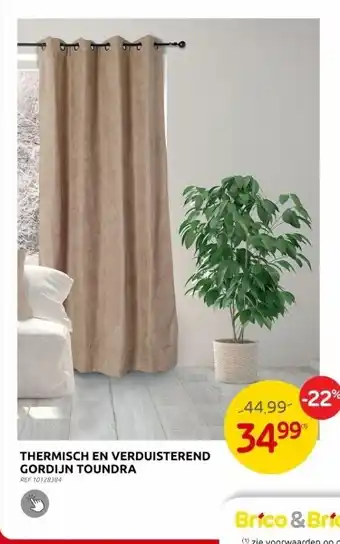 Brico THERMISCH EN VERDUISTEREND GORDIJN TOUNDRA aanbieding
