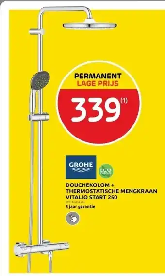 DOUCHEKOLOM + THERMOSTATISCHE MENGKRAAN VITALIO START 250