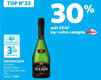 Auchan VIN MOUSSEUX 75 cl aanbieding
