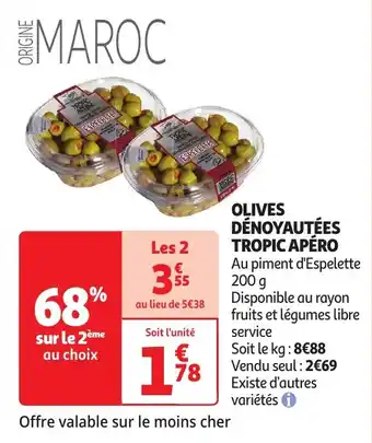 OLIVES DÉNOYAUTÉES TROPIC APÉRO 200g