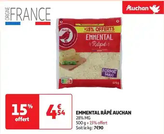 Auchan EMMENTAL RÂPÉ aanbieding