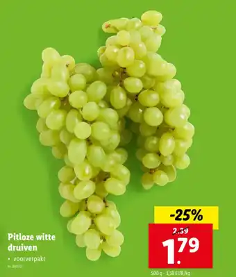 Lidl Pitloze witte druiven aanbieding