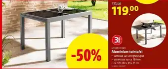 Lidl Aluminium tuintafel aanbieding