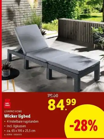 Wicker ligbed