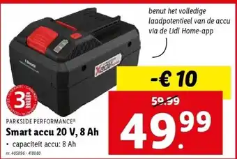 Lidl Smart accu 20 V, 8 Ah aanbieding