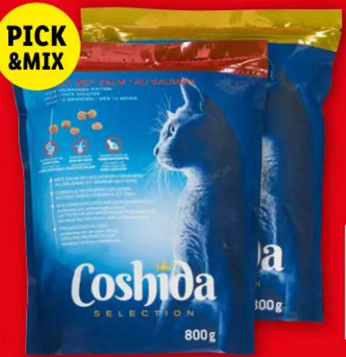 Coshida premium kattenvoer 2 x 800g promotie bij Lidl