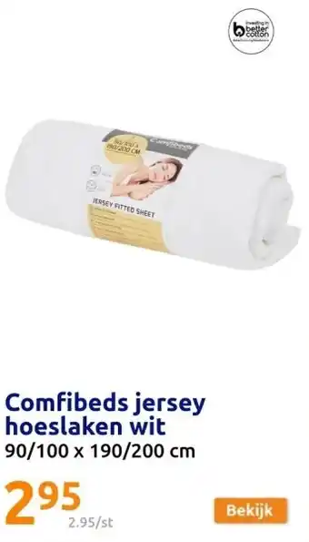 Comfibeds jersey hoeslaken wit