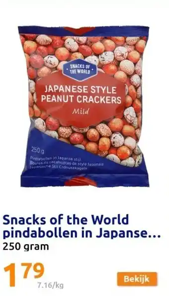 Action Snacks of the World pindabollen in Japanse stijl Mild aanbieding