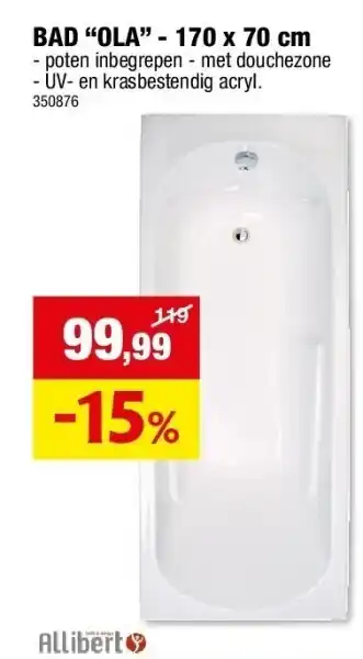 Hubo BAD “OLA” - 170 x 70 cm aanbieding