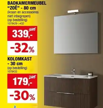 Hubo BADKAMERMEUBEL “ZOË” - 80 cm aanbieding