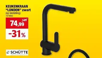 Hubo KEUKENKRAAN “LONDON” zwart aanbieding