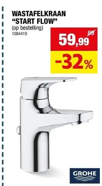 Hubo WASTAFELKRAAN “START FLOW” aanbieding