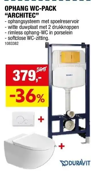Hubo OPHANG WC-PACK “ARCHITEC” aanbieding