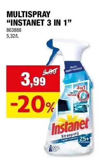 Hubo MULTISPRAY “INSTANET 3 IN 1” aanbieding