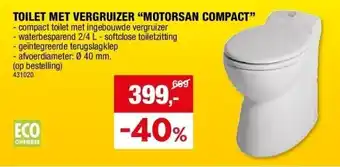 Hubo TOILET MET VERGRUIZER “MOTORSAN COMPACT” aanbieding