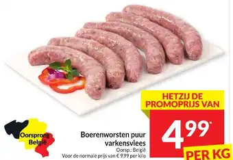 Intermarché Boerenworsten puur varkensvlees aanbieding