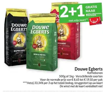 Intermarché Douwe Egberts Koffiebonen aanbieding