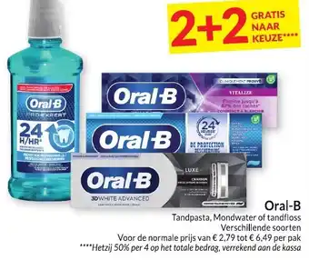 Intermarché Oral-B Tandpasta, Mondwater of tandfloss aanbieding