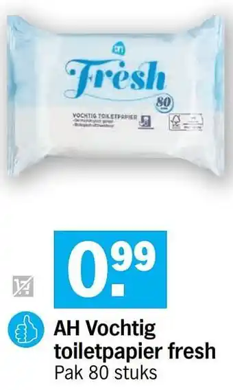 Albert Heijn AH Vochtig Toiletpapier Fresh aanbieding