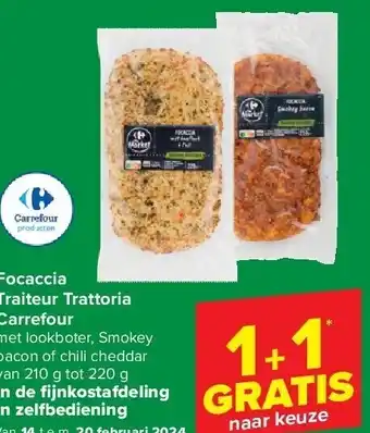 Carrefour Focaccia Traiteur Trattoria Carrefour aanbieding