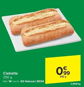 Carrefour Ciabatta aanbieding