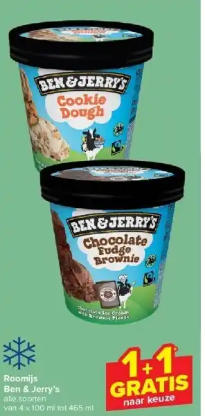 Carrefour Roomijs Ben & Jerry’s aanbieding