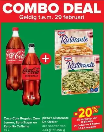 Carrefour Coca-Cola Regular, Zero Lemon, Zero Sugar en Zero No Ca eine aanbieding