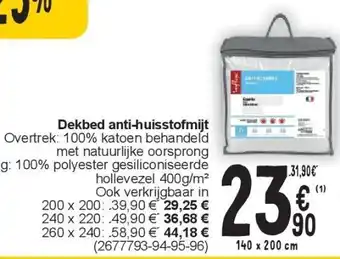 Cora Dekbed anti-huisstofmijt aanbieding