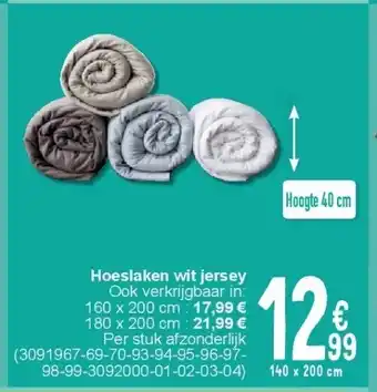 Cora Hoeslaken wit jersey aanbieding