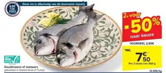 Carrefour Goudbrasem of zeebaars aanbieding