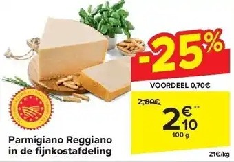 Parmigiano Reggiano in de fi jnkostafdeling